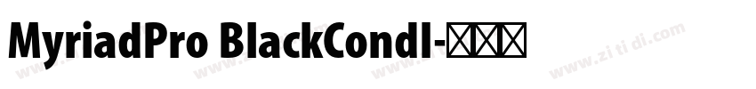 MyriadPro BlackCondI字体转换